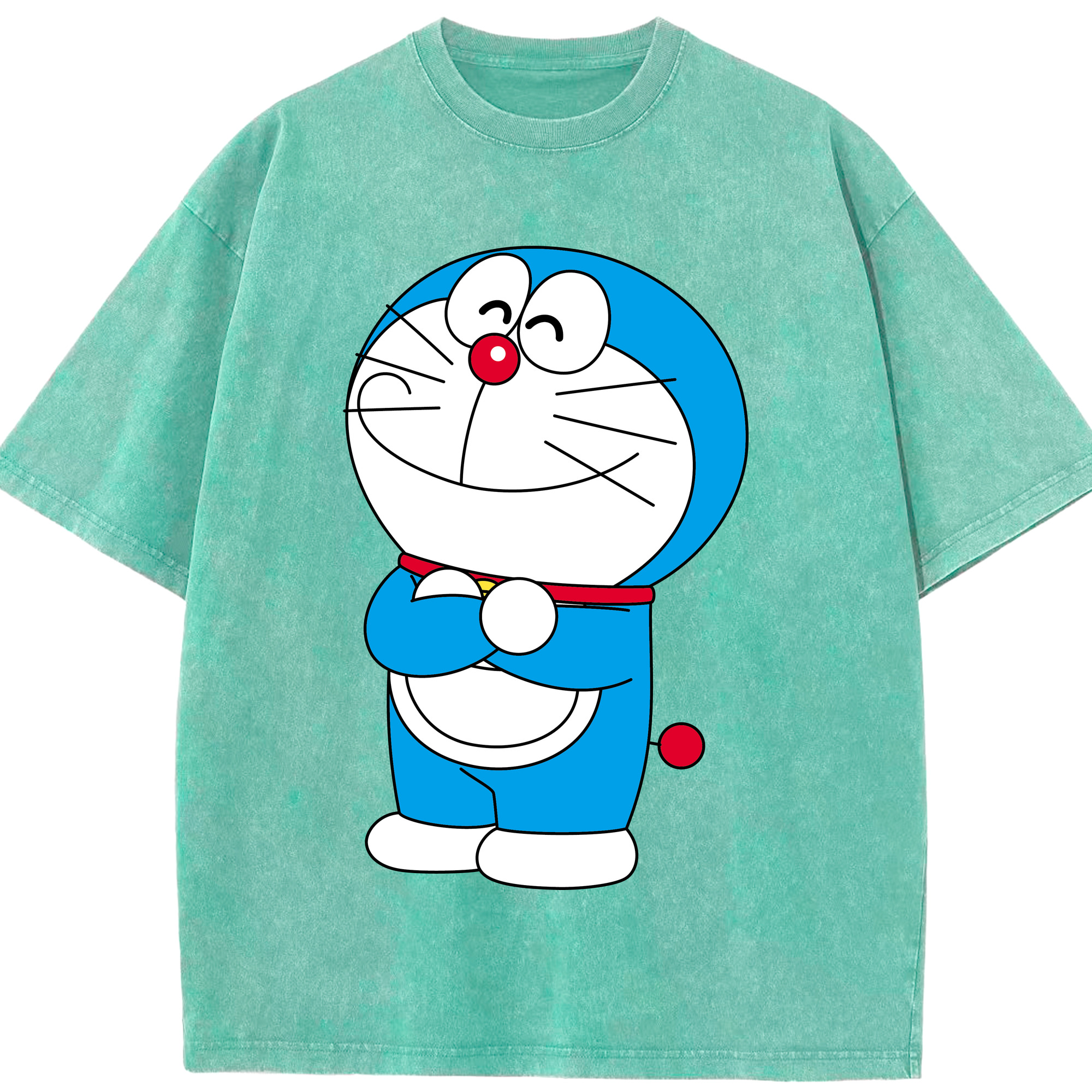 （画像用） ドラえもん Doraemon 綿100% ヴィンテージ風 半袖Tシャツ（フロントプリント）
